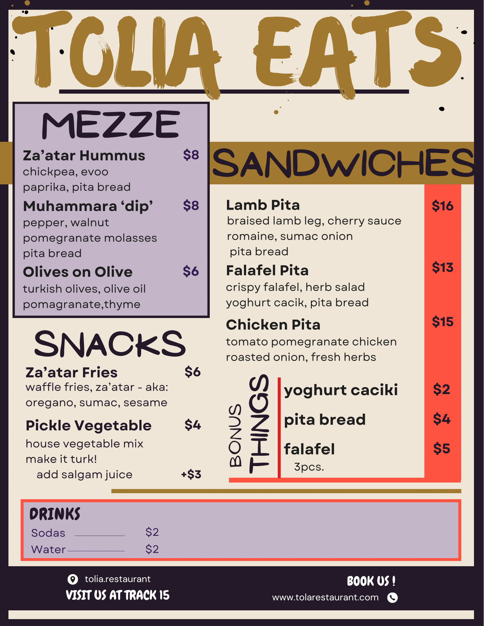 Food Truck Menu